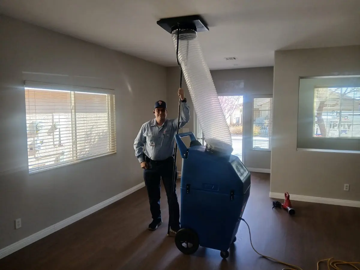 Professional Emergency HVAC Repair work inside a Rancho Santa Margarita home